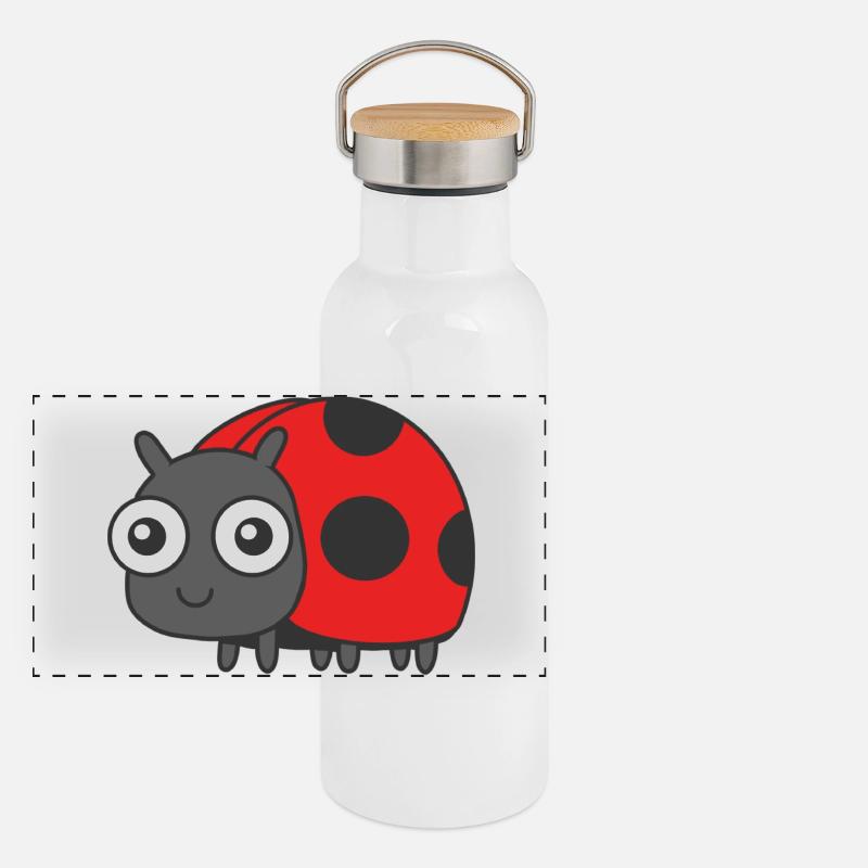 Panorama Thermosflasche mit Bambusdeckel