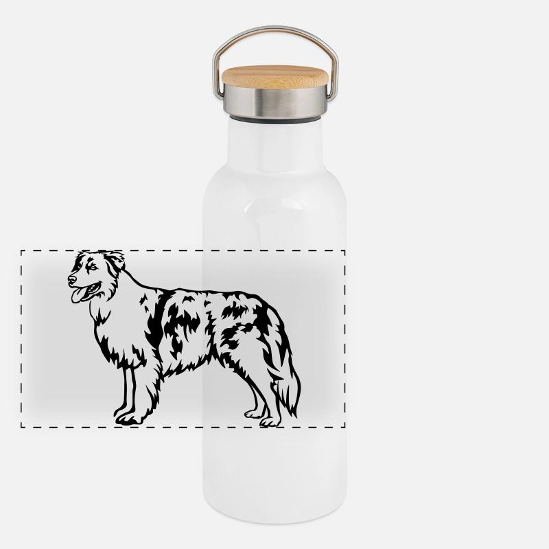 Panorama Thermosflasche mit Bambusdeckel