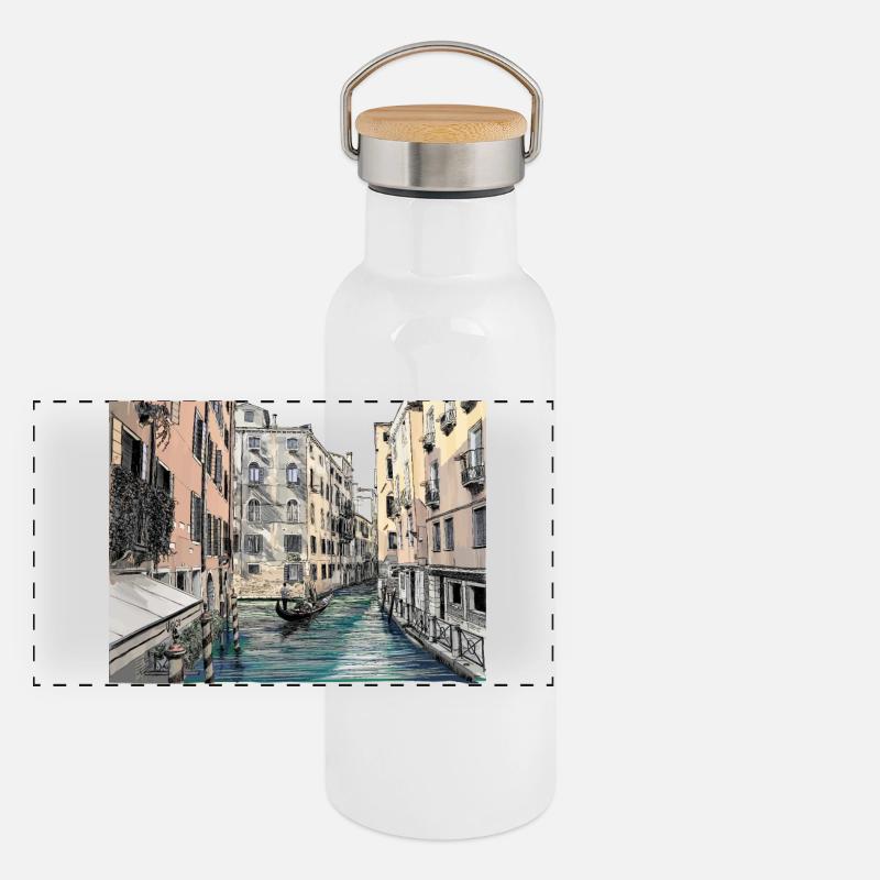 Venice Panoramic Thermal Bottle with Bamboo Lid