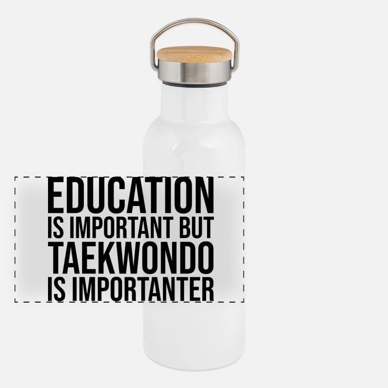 Taekwondo Panoramic Thermal Bottle with Bamboo Lid