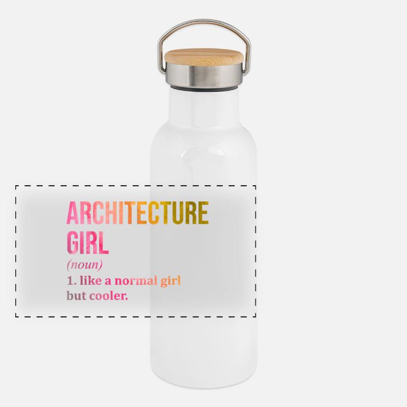 Architecture Panoramic Thermal Bottle with Bamboo Lid
