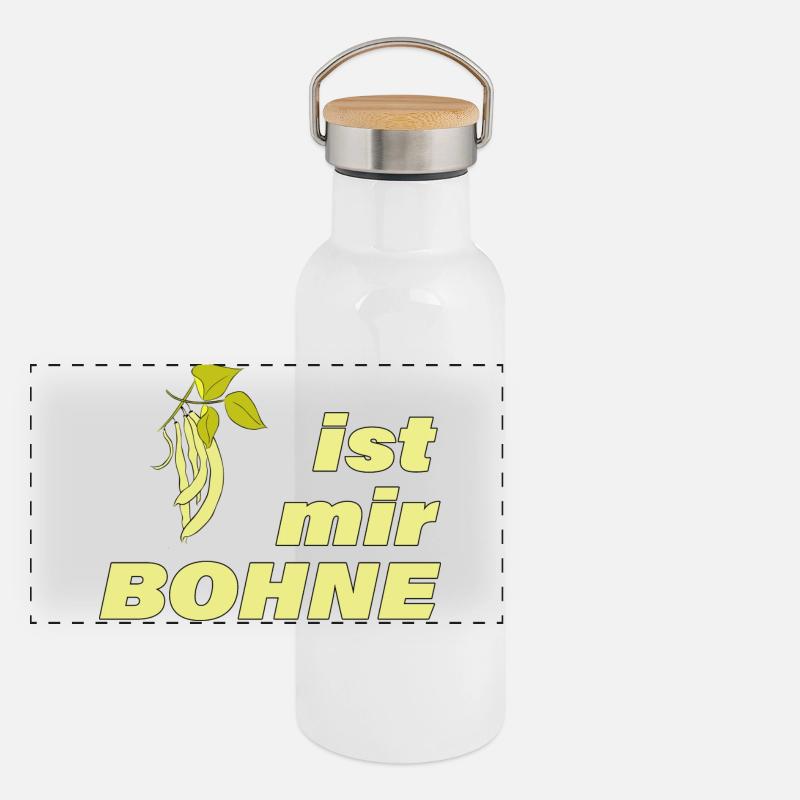 HARICOT Gourde isotherme avec bouchon en bambou