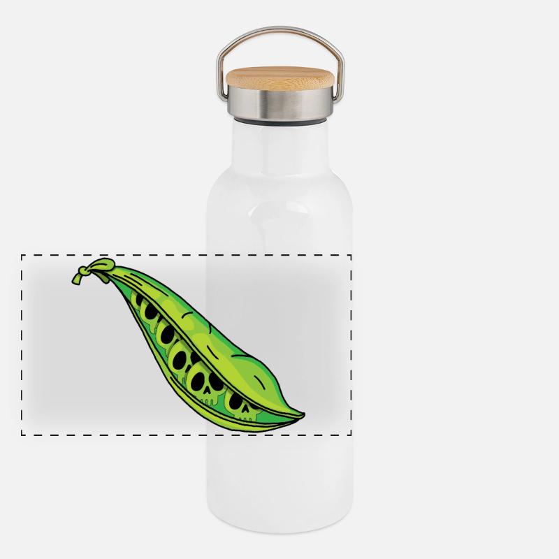 Pea skulls Panoramic Thermal Bottle with Bamboo Lid