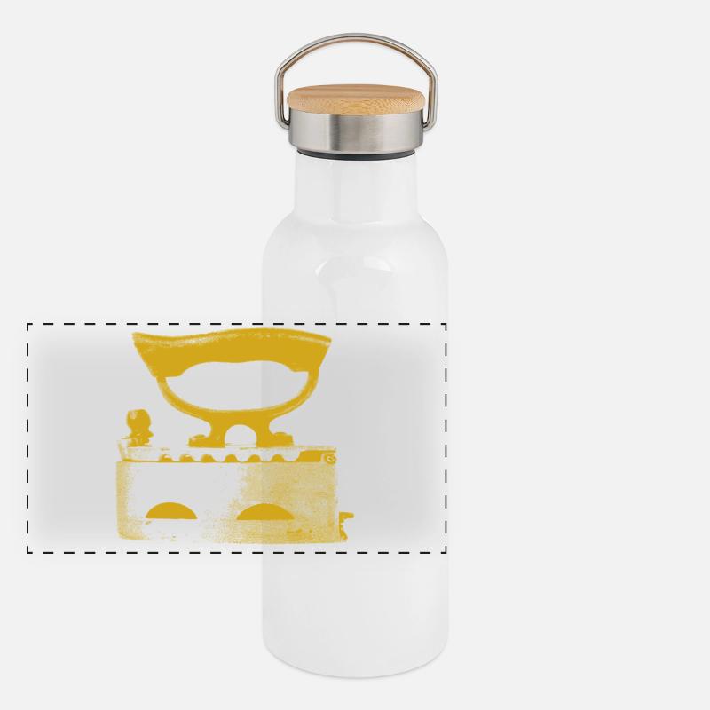 Fer Gourde isotherme avec bouchon en bambou
