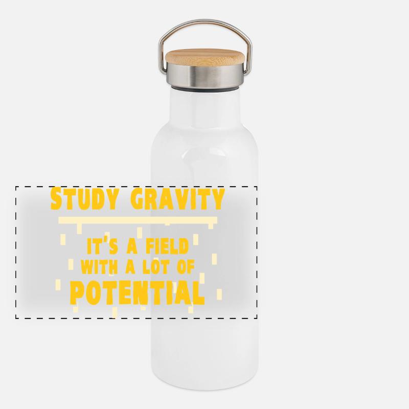 Physik Phyiker Physikstudent Physiklehrer Panorama Thermosflasche mit Bambusdeckel