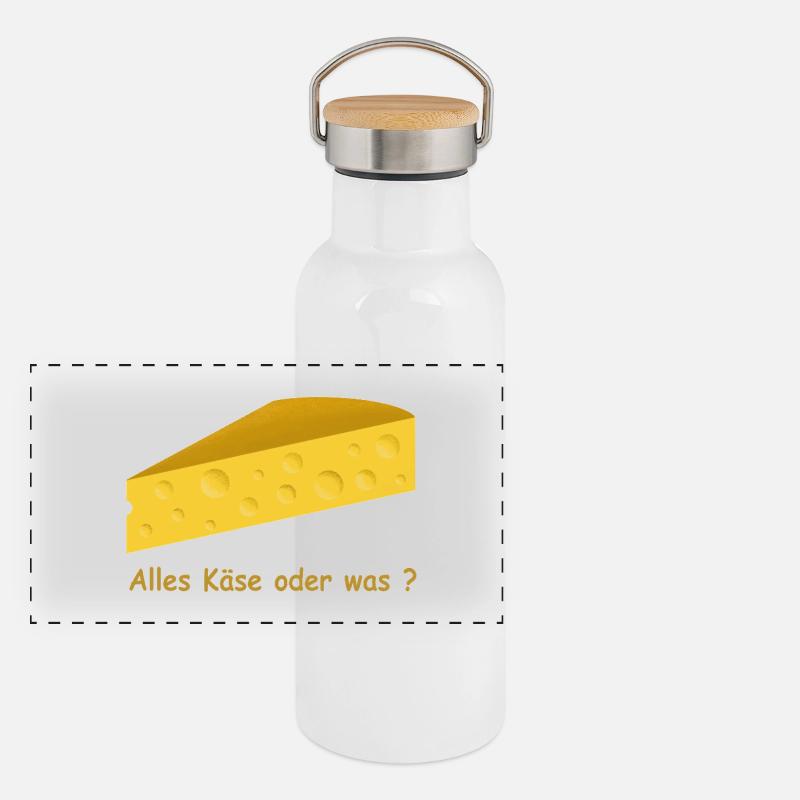 Panorama Thermosflasche mit Bambusdeckel