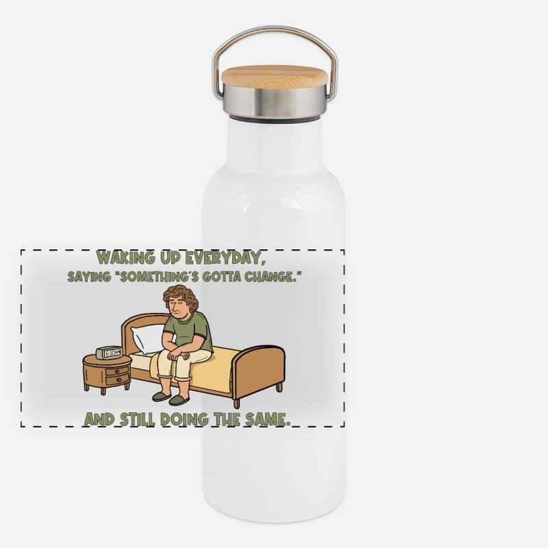 Awake Yet Stuck Panoramic Thermal Bottle with Bamboo Lid