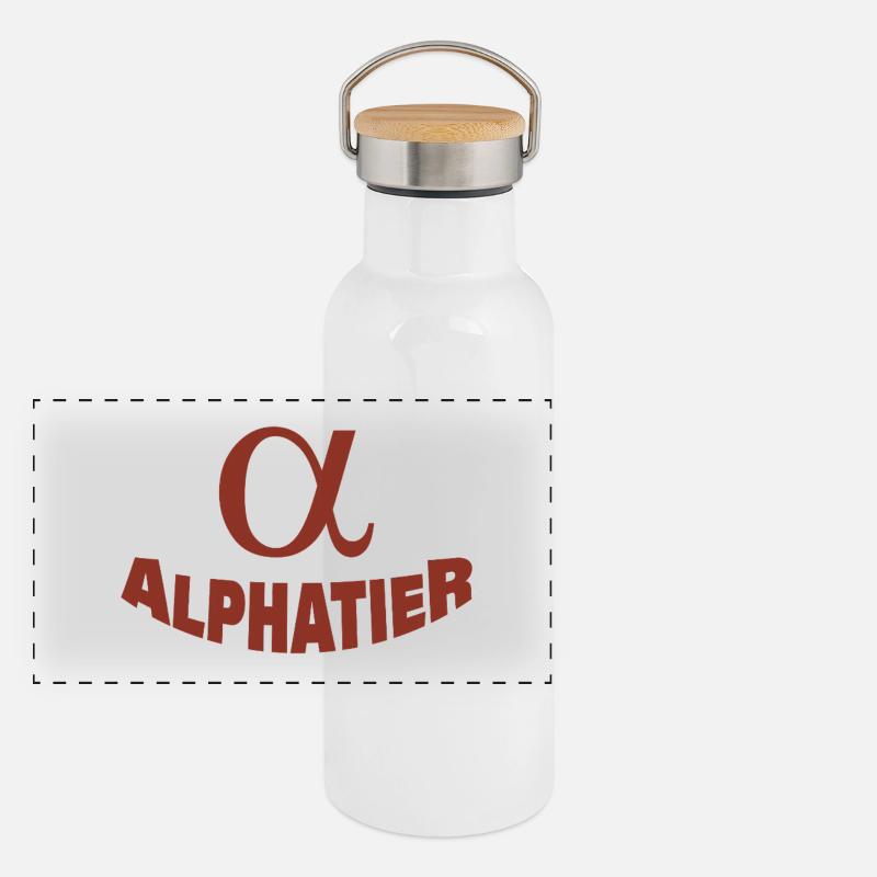 Alpha animal Panoramic Thermal Bottle with Bamboo Lid