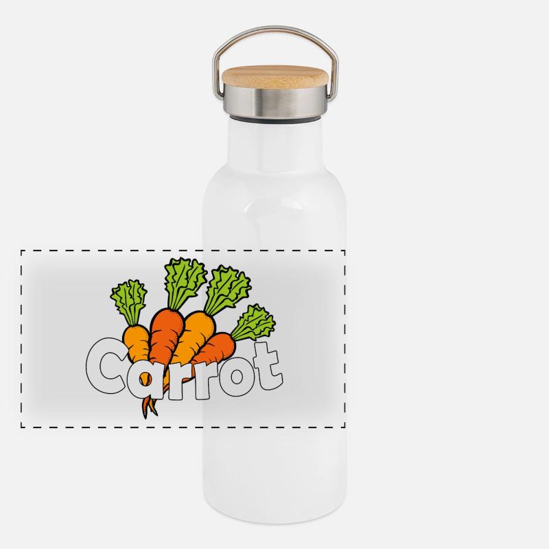 CARROT Panoramic Thermal Bottle with Bamboo Lid