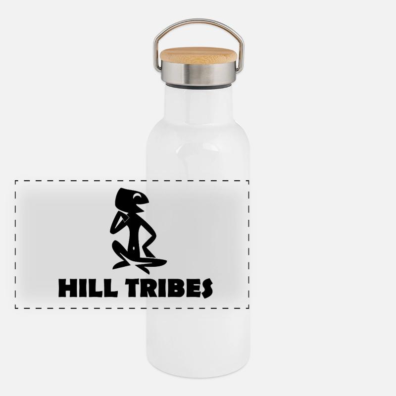 Hill Tribes Panoramic Thermal Bottle with Bamboo Lid