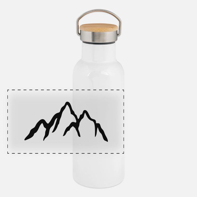 mountain Panoramic Thermal Bottle with Bamboo Lid