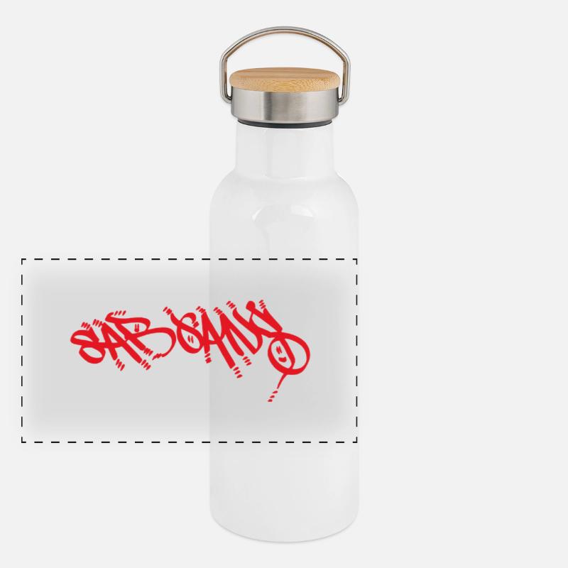 Panorama Thermosflasche mit Bambusdeckel