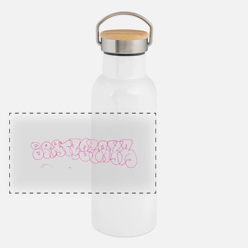Bratislava Graffiti Souvenir Panorama Thermosflasche mit Bambusdeckel