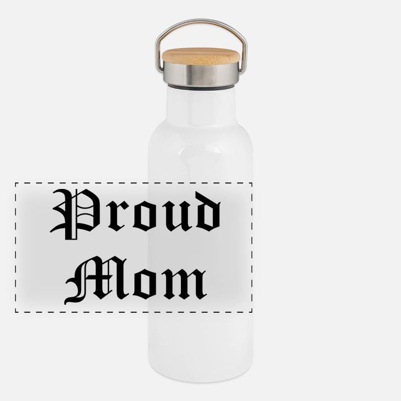 Mama Mutter Panorama Thermosflasche mit Bambusdeckel
