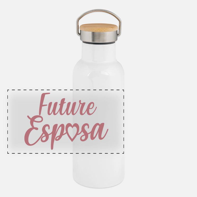 Future Esposa Engagement Bridal Shower Wedding Panoramic Thermal Bottle with Bamboo Lid