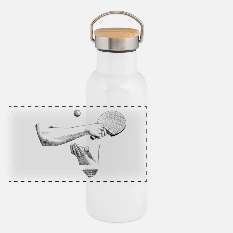 Ping-pong Panoramic Thermal Bottle with Bamboo Lid