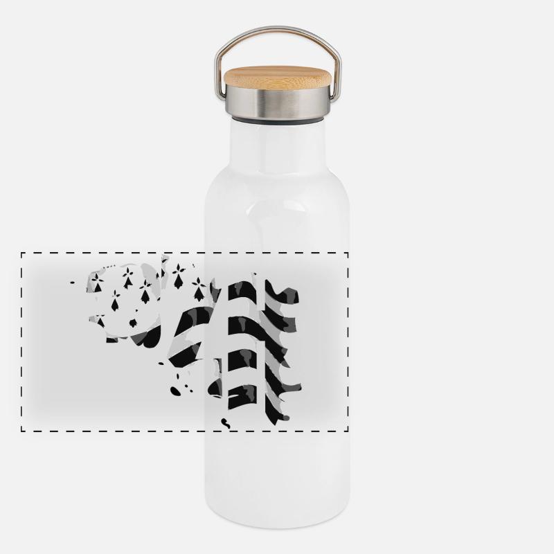 Panorama Thermosflasche mit Bambusdeckel