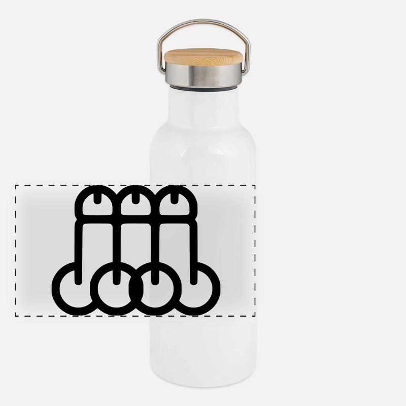 Panorama Thermosflasche mit Bambusdeckel