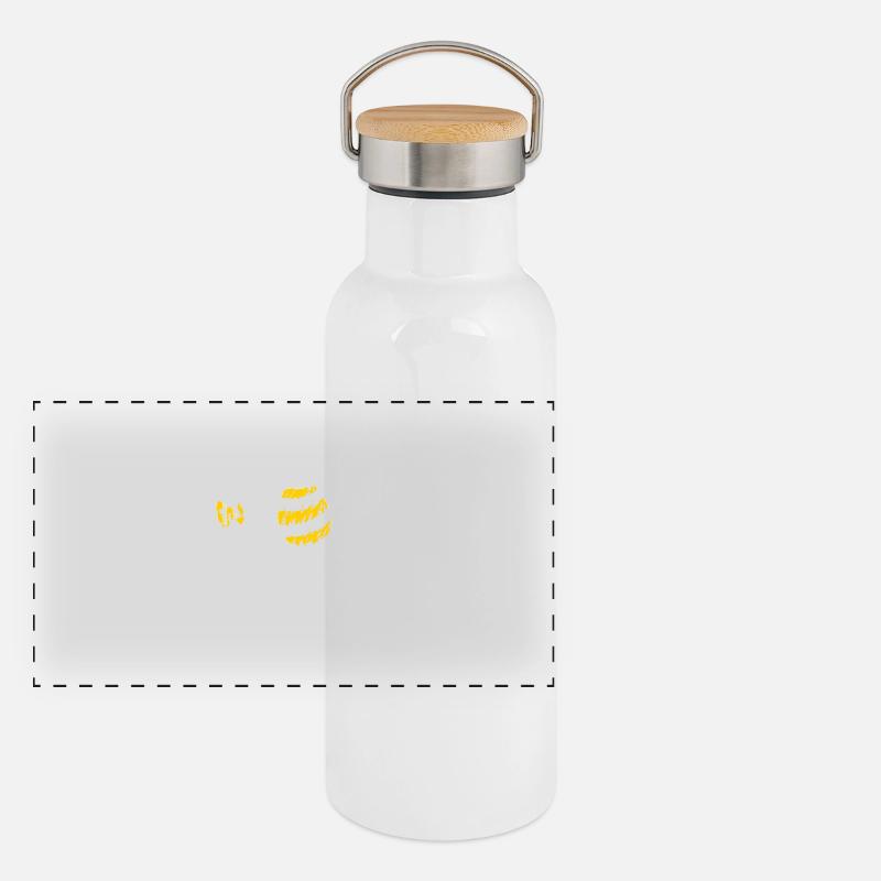 beerbee bier spruch biene lustig biertrinker Panorama Thermosflasche mit Bambusdeckel