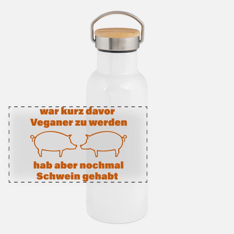 PIG Panoramic Thermal Bottle with Bamboo Lid