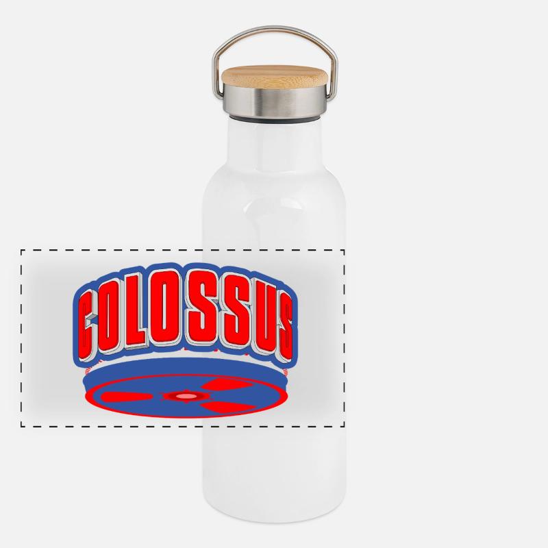 Colossal  Logo Panoramic Thermal Bottle with Bamboo Lid