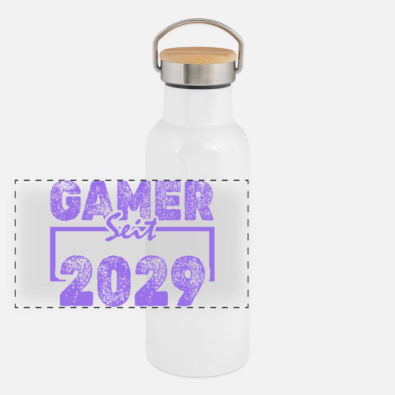 Daddling 2029 Gourde isotherme avec bouchon en bambou