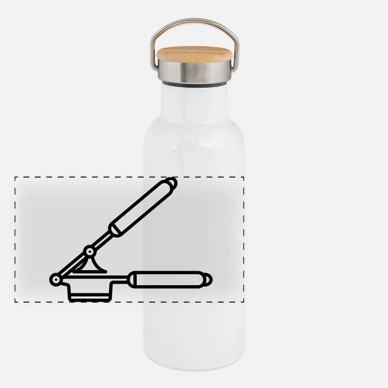  Knoblauch Presse oder Spätzle Presse Panorama Thermosflasche mit Bambusdeckel