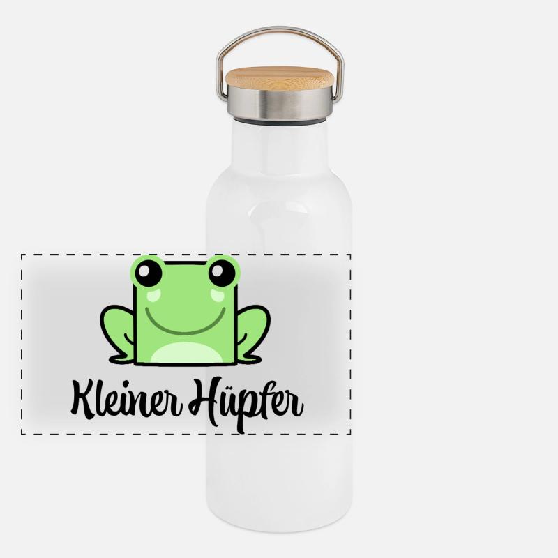 Petit houblon Gourde isotherme avec bouchon en bambou