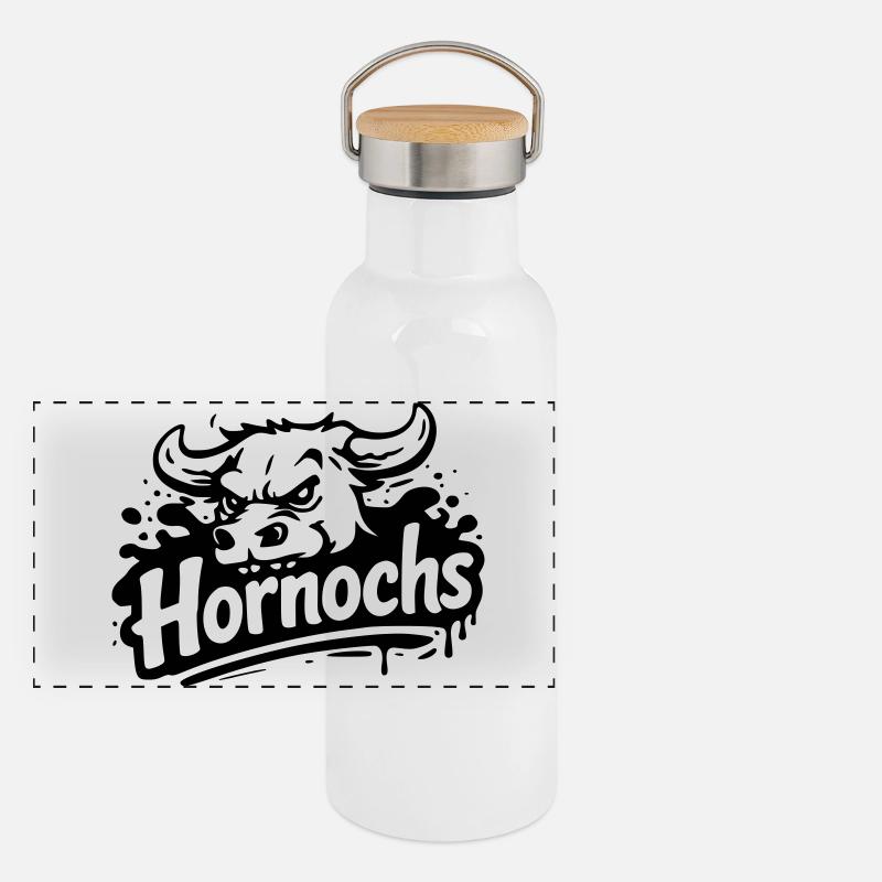 Hornochs Panorama Thermosflasche mit Bambusdeckel