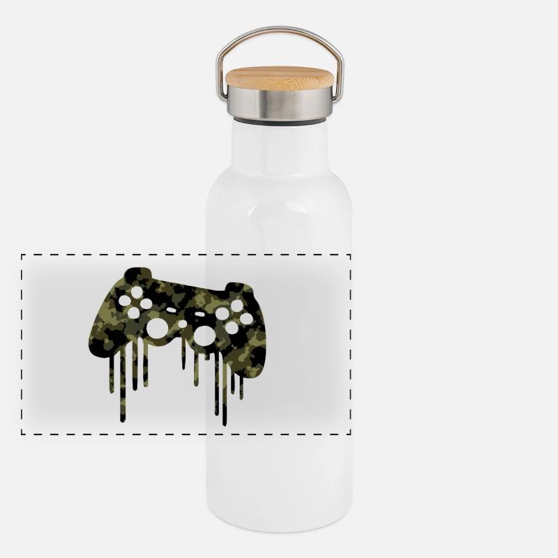 Joueurs Gourde isotherme avec bouchon en bambou