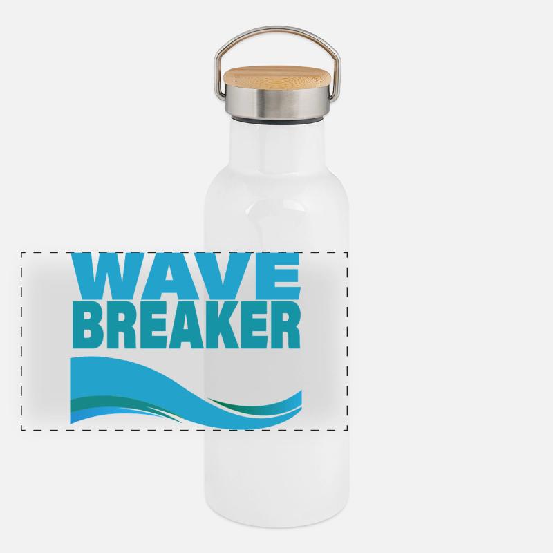 WAVE BREAKER Panorama Thermosflasche mit Bambusdeckel