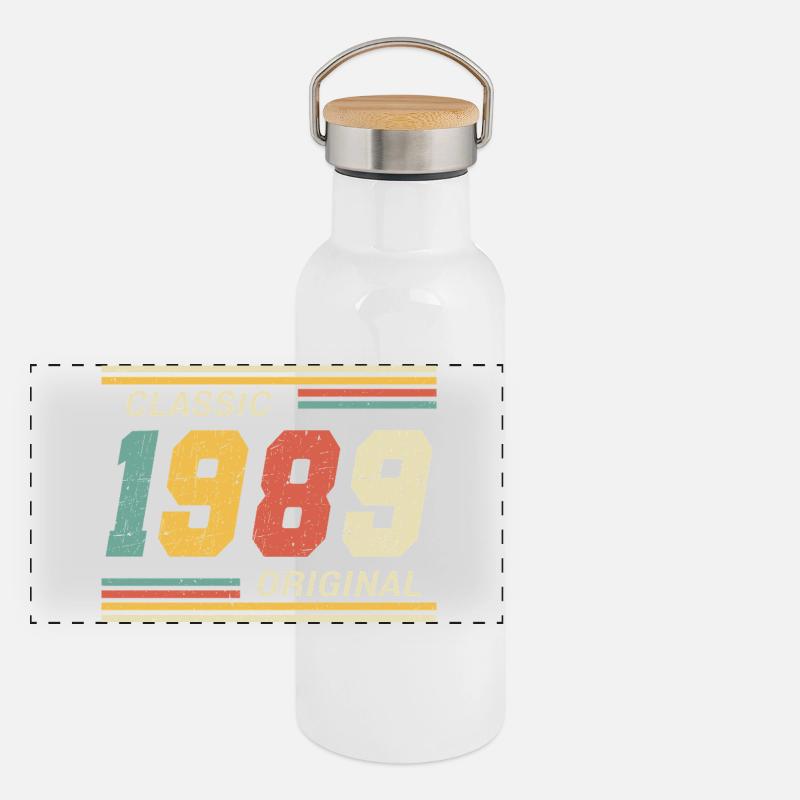 Classique 1989 original 1989 Gourde isotherme avec bouchon en bambou