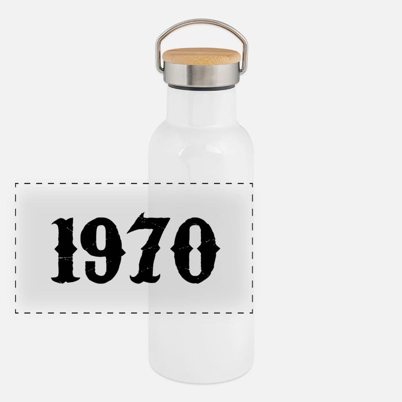 1970 Panoramic Thermal Bottle with Bamboo Lid
