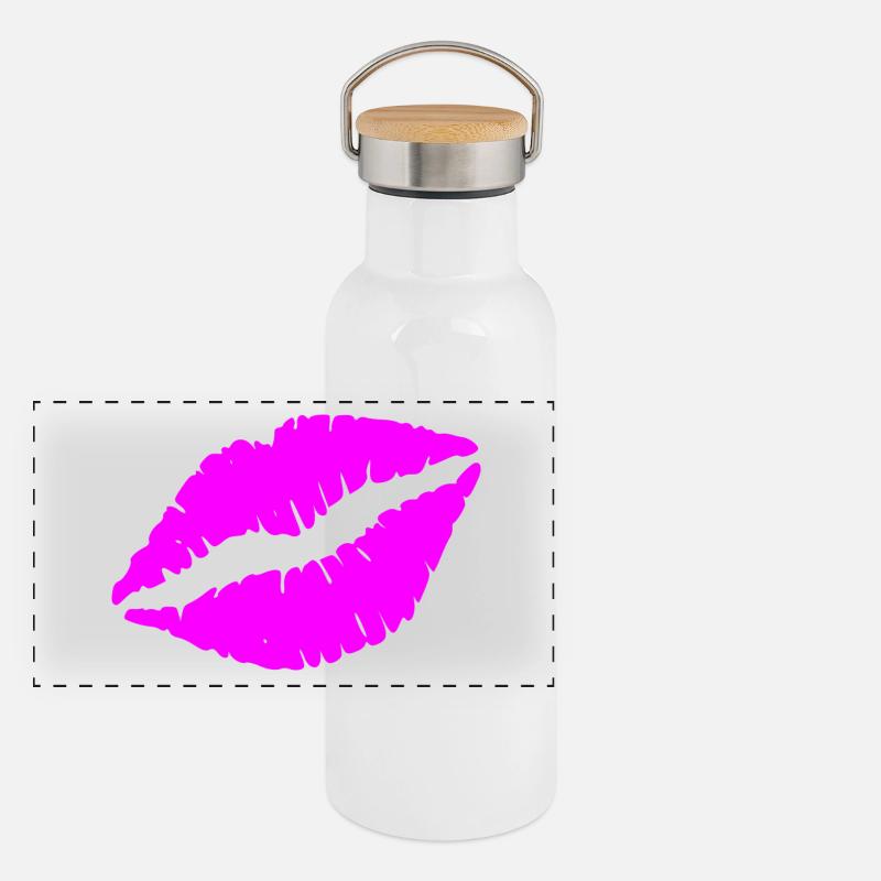 baiser Gourde isotherme avec bouchon en bambou