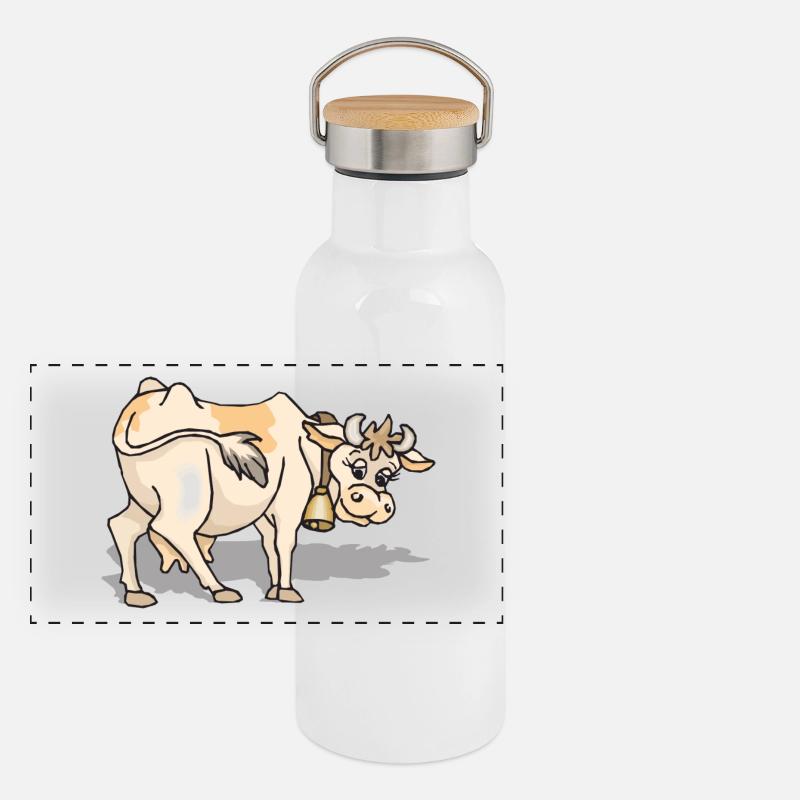 cow Panoramic Thermal Bottle with Bamboo Lid