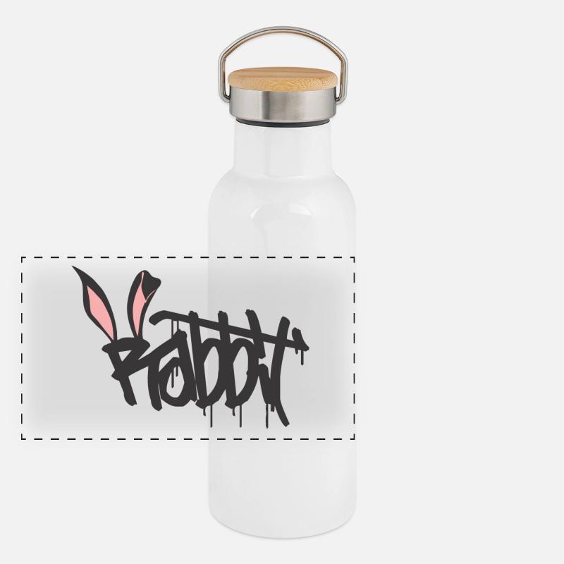 rabbit Panoramic Thermal Bottle with Bamboo Lid