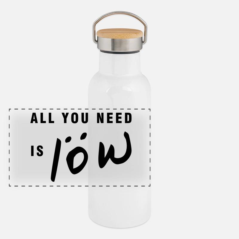 All you need is Löw - Panoramic Thermal Bottle with Bamboo Lid - white