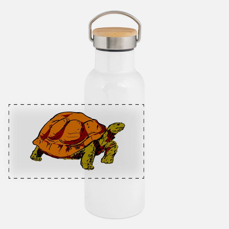 Panorama Thermosflasche mit Bambusdeckel