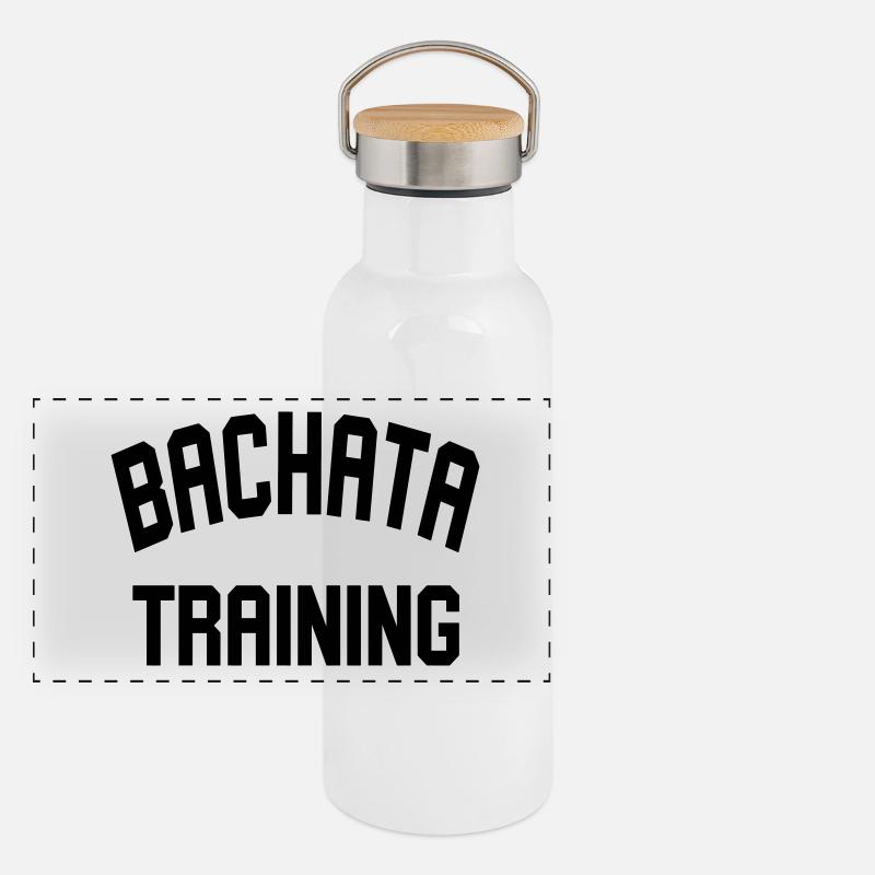Bachata Training - Dance Shirt Panorama Thermosflasche mit Bambusdeckel