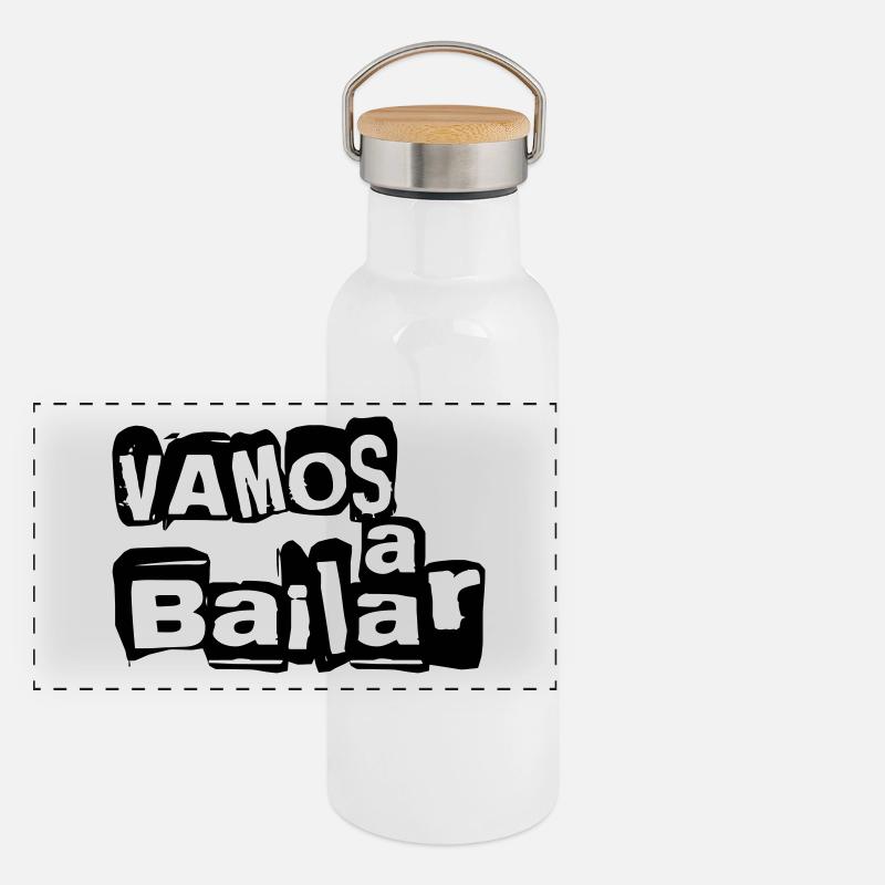 Vamos a bailar - Dance Shirt Panoramic Thermal Bottle with Bamboo Lid
