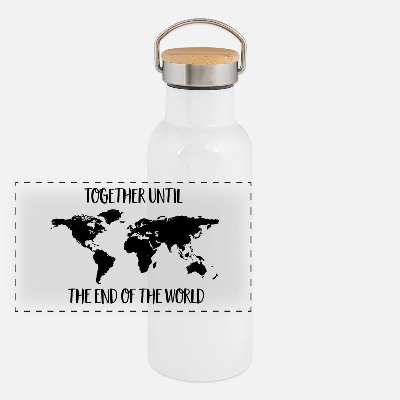 Tour du monde Gourde isotherme avec bouchon en bambou