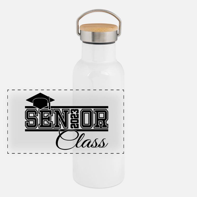 Abschlussfeier der Senior 2023 Class Panorama Thermosflasche mit Bambusdeckel