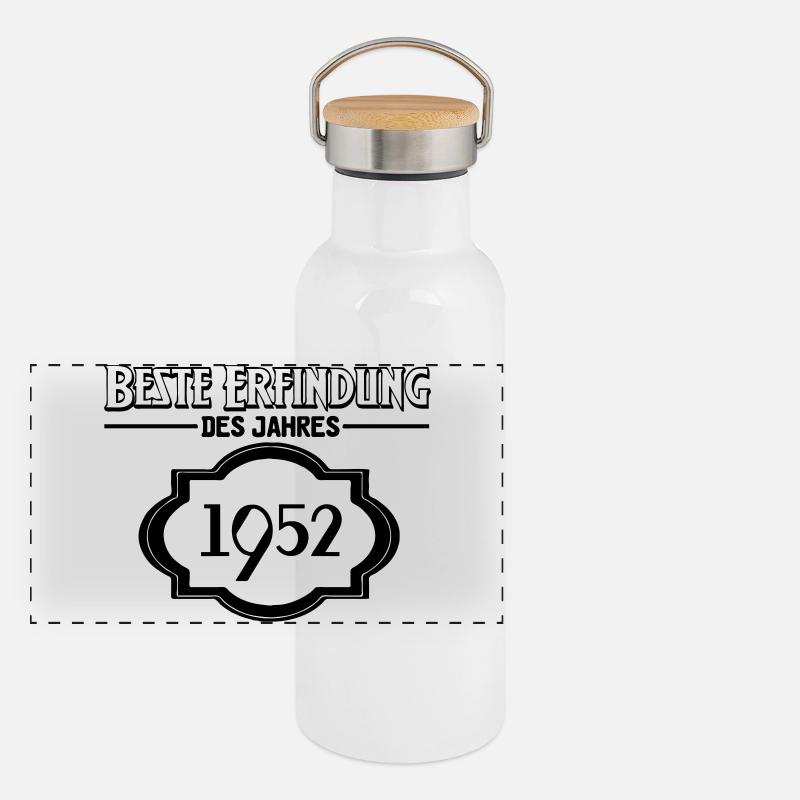 Beste Erfindung des Jahres 1952 Geschenk Panorama Thermosflasche mit Bambusdeckel