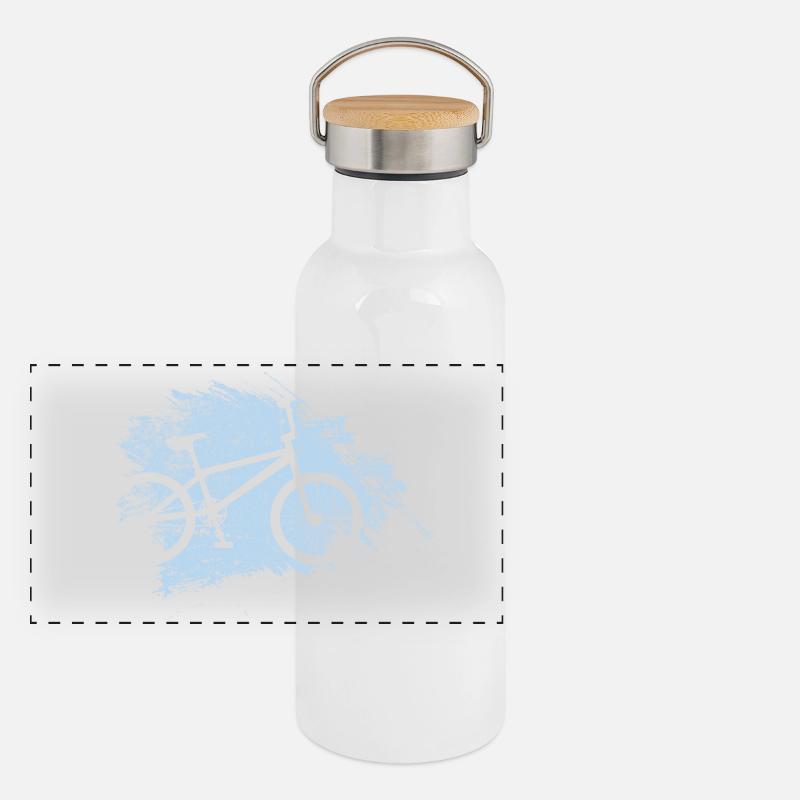 Coup de pinceau Éclaboussure de Vélo Gourde isotherme avec bouchon en bambou