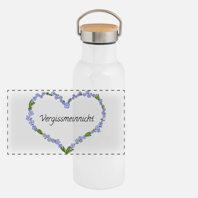 Gourde isotherme avec bouchon en bambou
