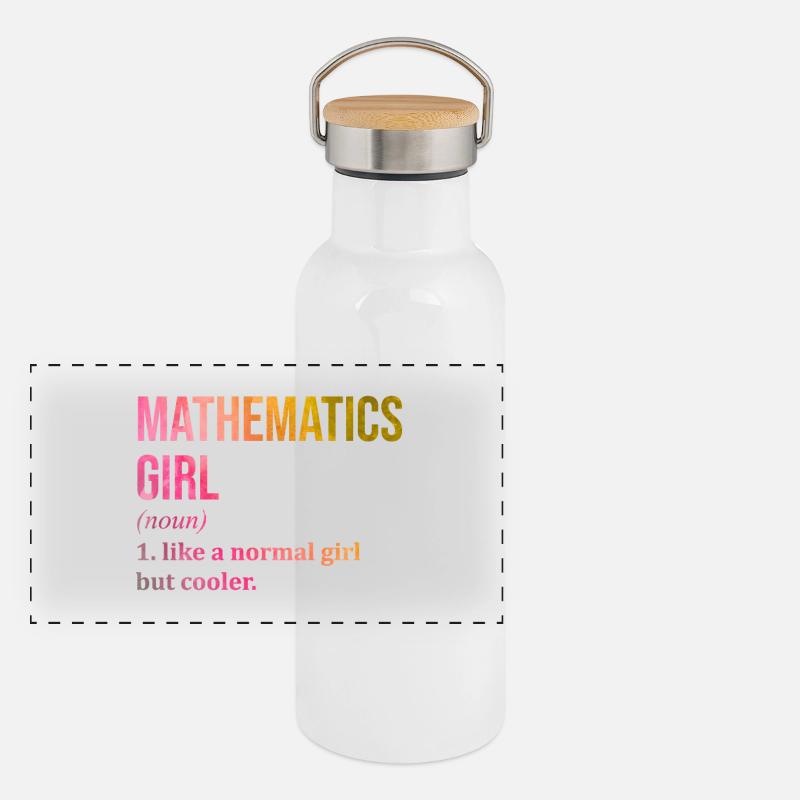 mathematisch Panorama Thermosflasche mit Bambusdeckel