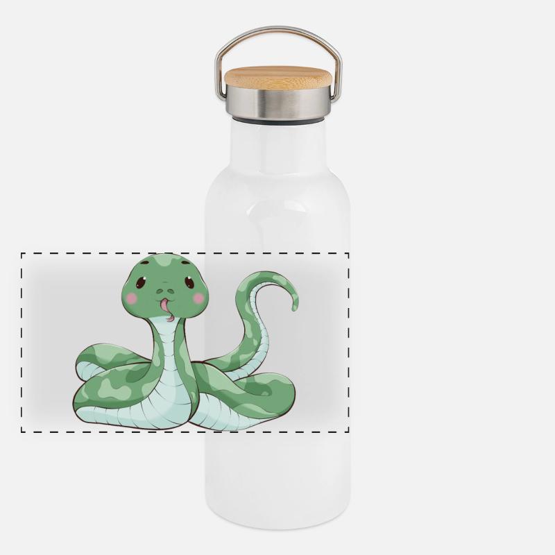 Snake Panoramic Thermal Bottle with Bamboo Lid