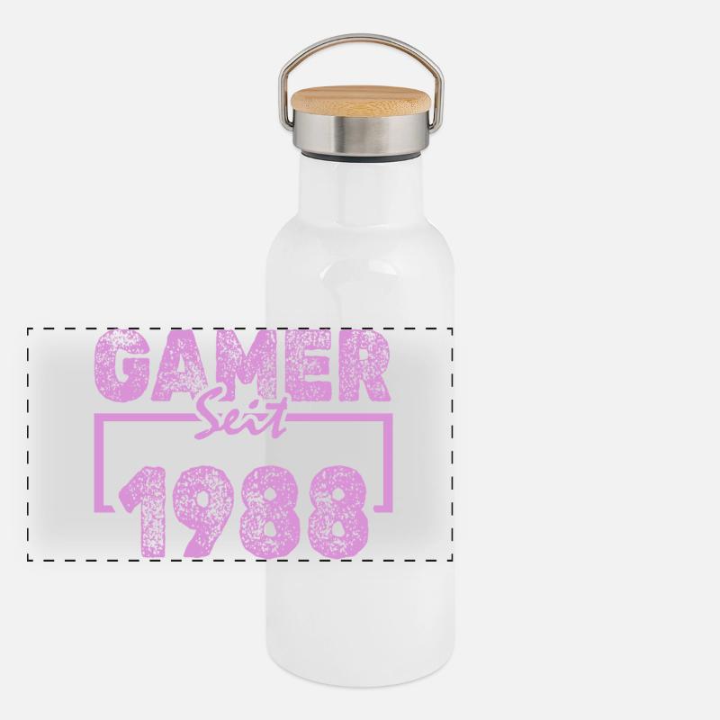 Panorama Thermosflasche mit Bambusdeckel