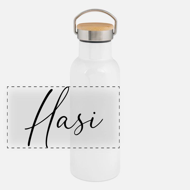 hasi / handschrift design Panorama Thermosflasche mit Bambusdeckel