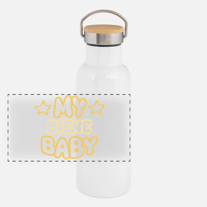 Birth Bee Panoramic Thermal Bottle with Bamboo Lid